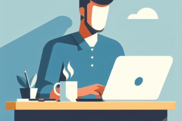 person working remotely